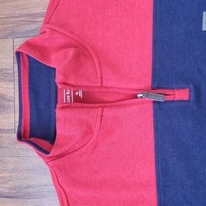 Club Rm red 1/4 zip cotton sweater